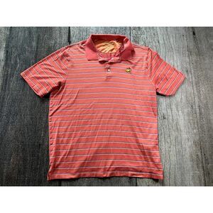 Masters Limited Edition Bobby Jones Polo Shirt Mens XL Orange Striped Polo Shirt